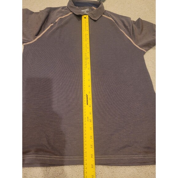 NEW Rhone Delta Pique Short Sleeve Polo Shirt Top Performance Men MED Anti Odor - Picture 7 of 12